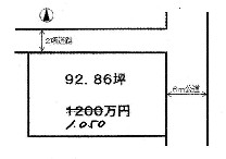 栃木県足利市にある㈱アズマエステートの売地間取り